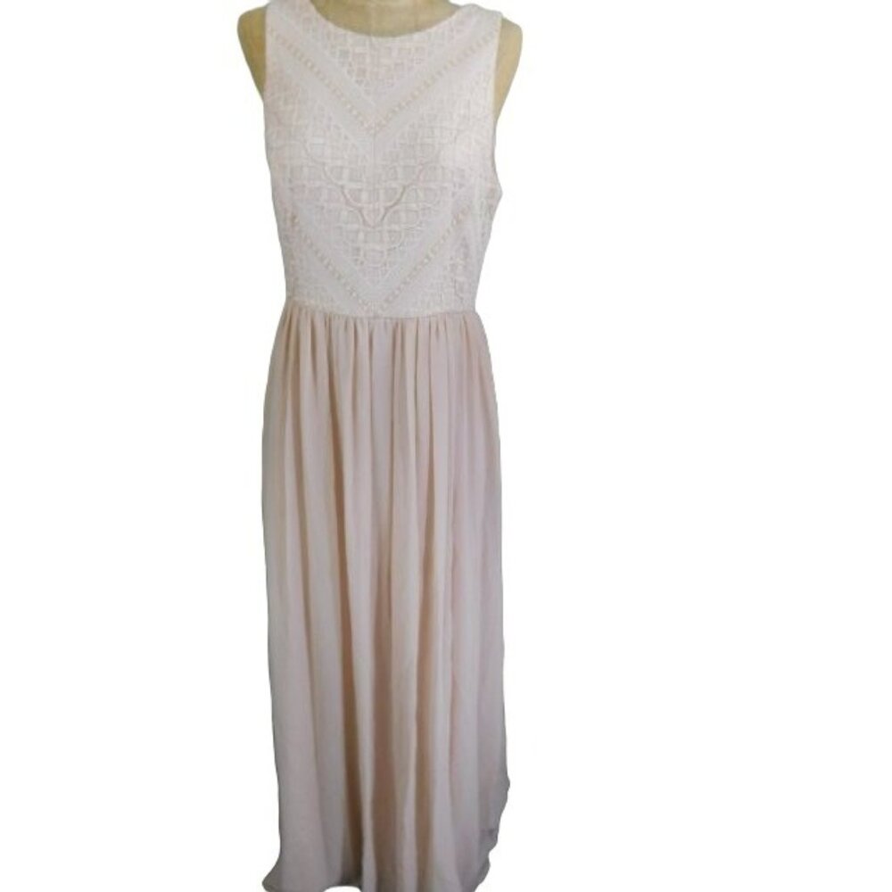 Gianni Bini Size 4 Long  Pink Gold Formal Evening Dress NWT